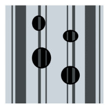 Pontos e linhas de cinza e preto