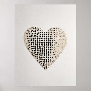 Poster Pontos e Polka Heart Design Artprint