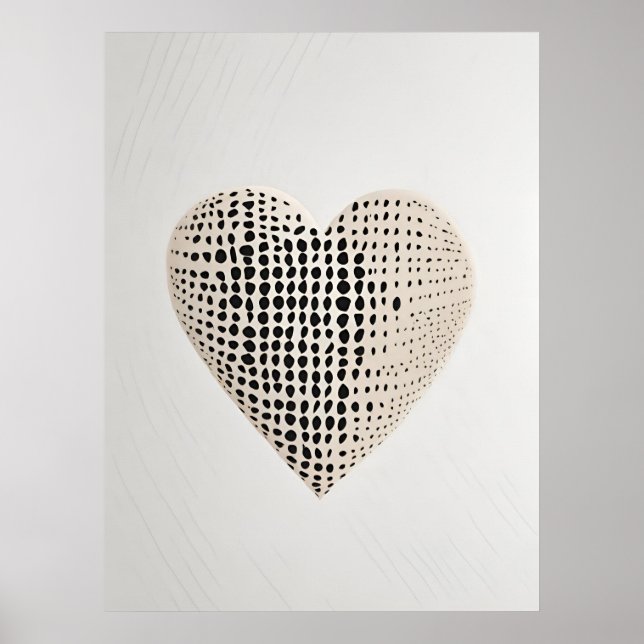 Poster Pontos e Polka Heart Design Artprint (Frente)