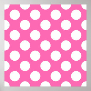Pôster Pontos Pintados Rosa Quente