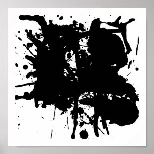 Pôster Pontos pretos abstratos modernos