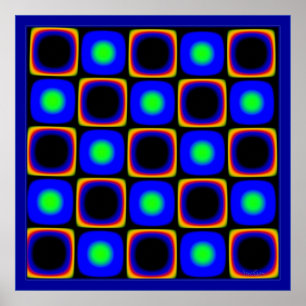 Poster Pontos Verdes Brilhantes