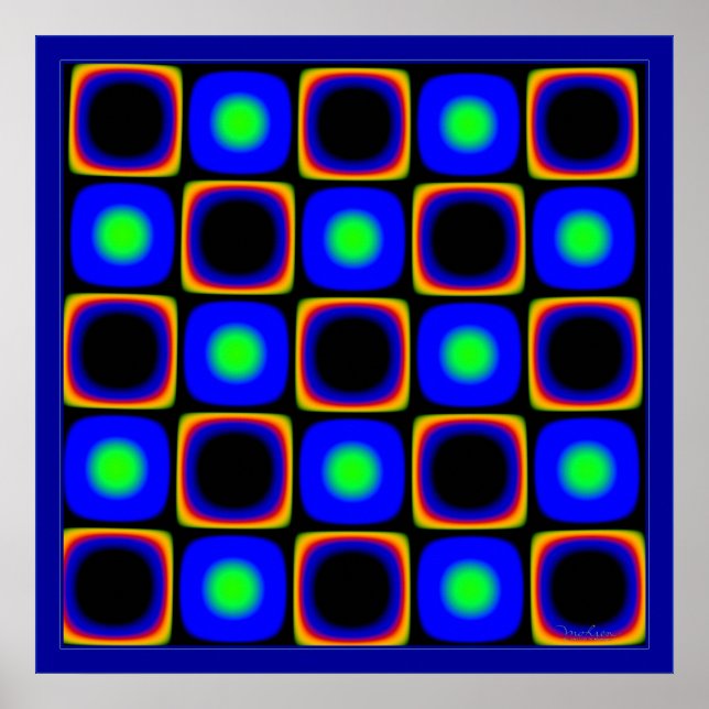 Poster Pontos Verdes Brilhantes (Frente)