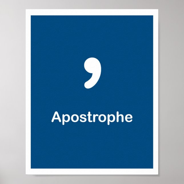Pôster Pontuação - Apostrophe (Frente)