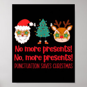 Poster Pontuação salva o Natal Leitura Professora Ela Gr