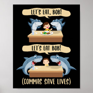 Poster Pontuação Salva Vidas Tubarão - Vamos Comer Bob Di