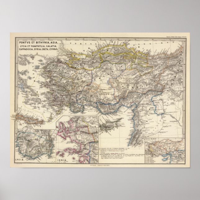 Pôster Pontus et Bithynia, Ásia, Lycia e Pamphylia (Frente)