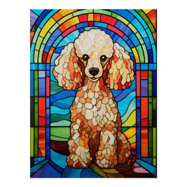 Pôster Poodle Creme (Frente)