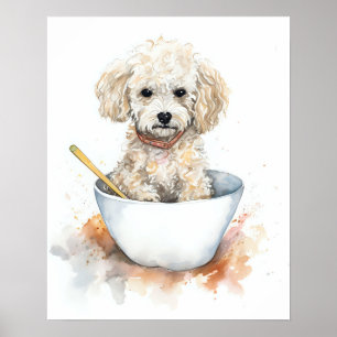 Poster Poodle de macarrão -