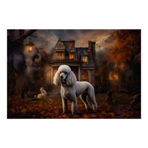 Pôster Poodle Halloween Assustador