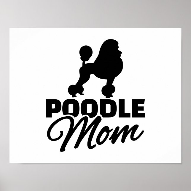 Pôster Poodle Mãe (Frente)