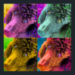 Pôster Poodle Pop Art Colorir Estilo<br><div class="desc">Retrato colorido de pop de um estilo Poodle. Arte divertida e vibrante para amantes de cães de verdade!</div>