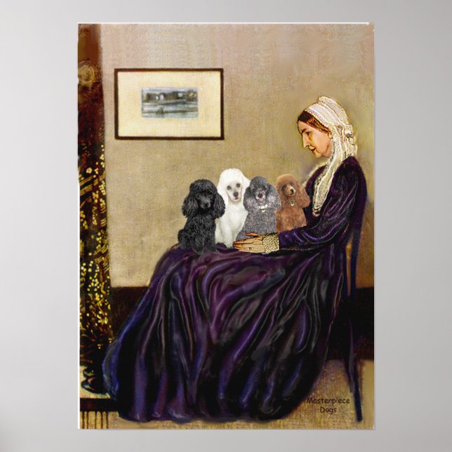 Pôster Poodles (quatro) - A Mãe de Whistler (Frente)