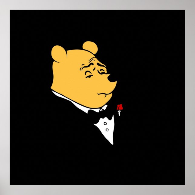 Poster Pooh com Tuxedo (Frente)