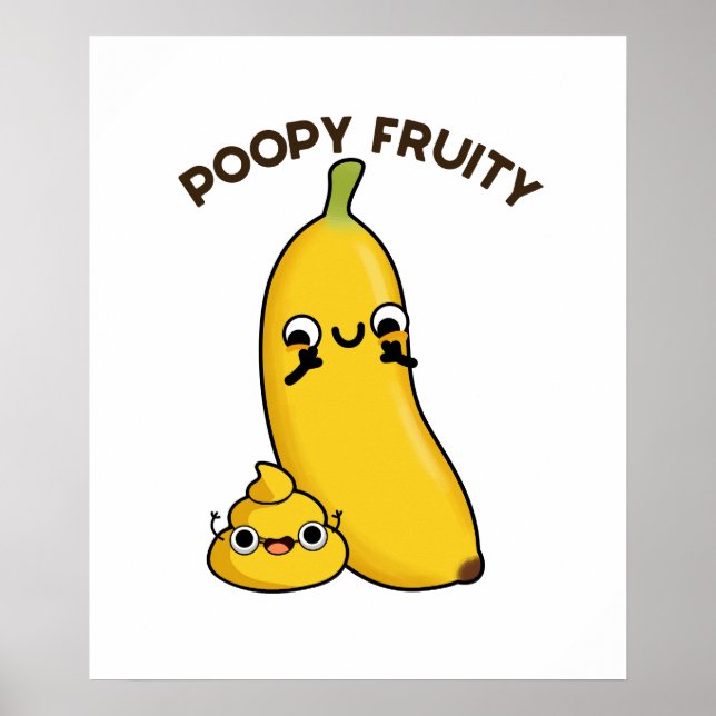 Poster Poopy Fruity Fruta Engraçado (Frente)