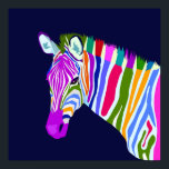 Poster Pop Art Animal<br><div class="desc">Poster de Zebra Colorida</div>