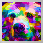 Poster Pop-Art Animal<br><div class="desc">Poster de Urso Colorido</div>