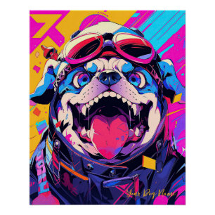 Pôster Pop Art Anime Bulldog 001 - Victoria Sasuke