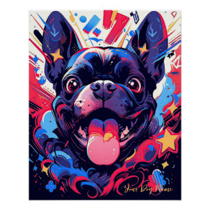 Pôster Pop Art Anime French Bulldog 001 - Victoria Sasuke