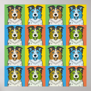 Poster Pop art australiano dos desenhos animados do cão