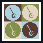 Poster Pop Art Banjo<br><div class="desc">Pop Art Banjo. Adquira este design divertido com seu passatempo,  ocupação ou obsessão em t-shirts,  adesivos e muito mais. Eles também fazem presentes de excelente!</div>