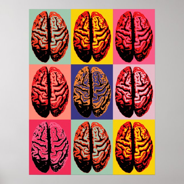 Poster Pop Art Brain (Frente)