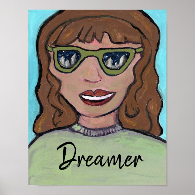 Poster Pop Art Cartoon Girl Preppy Custom Divertimento (Frente)