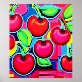 Poster Pop Art Cherry Burst