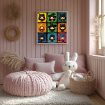 Poster Pop Art Chibi Bruxa de Grelha Fofo de Muro de Hall<br><div class="desc">Este adorável design de bruxas de pop, inspirado na arte, captura o lado lúdico do Dia das Bruxas. Apresentando bruxas coloridas e encantadoras em uma variedade de figurinos, esta divertida e festiva arte em muros é perfeita para os entusiastas do Halloween e para aqueles que amam uma decoração engraçada e...</div>