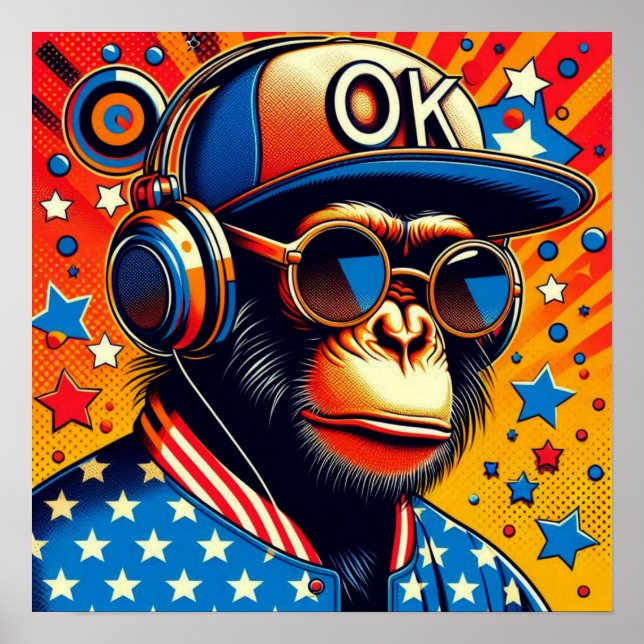 POSTER POP-ART CHIMP 6 (Frente)