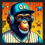POSTER POP-ART CHIMP 8<br><div class="desc">O chimpanzé (Pan troglodytes), também conhecido simplesmente como chimpanzé, é uma espécie de macaco-excelente nativo das florestas e savanas da África tropical. Tem quatro subespécies confirmadas e uma quinta proposta. Quando parente próximo, o bonobo era mais conhecido como chimpanzé pigmeu, essa espécie era muitas vezes chamada de chimpanzé comum ou...</div>