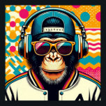 POSTER POP-ART CHIMPANZEE<br><div class="desc">O chimpanzé (Pan troglodytes), também conhecido simplesmente como chimpanzé, é uma espécie de macaco-excelente nativo das florestas e savanas da África tropical. Tem quatro subespécies confirmadas e uma quinta proposta. Quando parente próximo, o bonobo era mais conhecido como chimpanzé pigmeu, essa espécie era muitas vezes chamada de chimpanzé comum ou...</div>