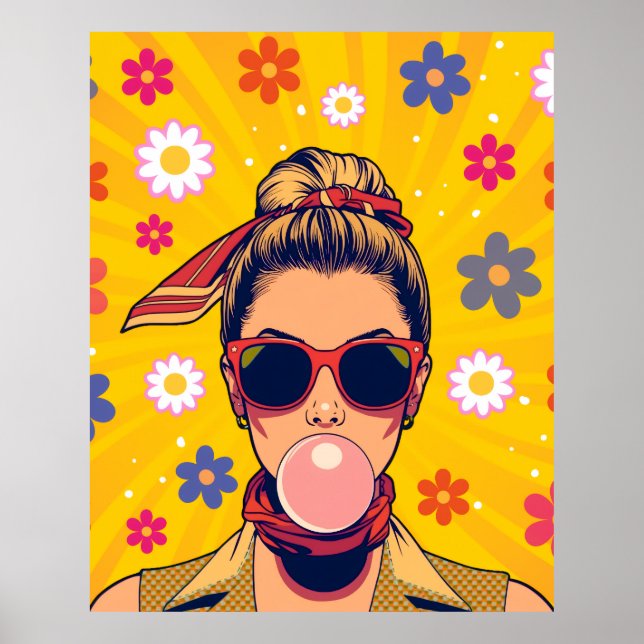 Poster  Pop Art Colorido  Arte Moderna Vibrante  (Frente)