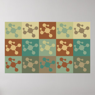 Pôster Pop art da biologia molecular