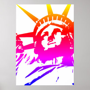 Poster Pop art da estátua da liberdade
