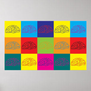 Pôster Pop art da neurociência