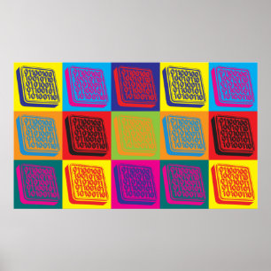 Pôster Pop art da tecnologia de programação
