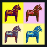 Poster Pop Art dala horse<br><div class="desc">Pop art meet the Scandinavian Dala Horse.</div>