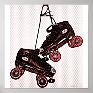 Poster Pop art de suspensão dos skates dublado