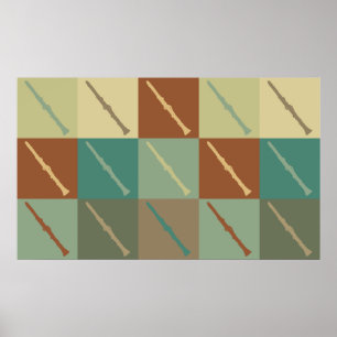 Pôster Pop art do clarinete