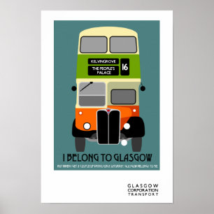 Poster Pop art do ônibus do autocarro de dois andares de