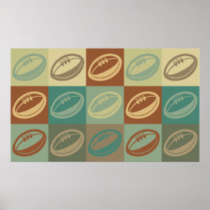 Pôster Pop art do rugby