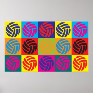 Poster Pop art do voleibol