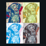 Pôster Pop Art Dog<br><div class="desc">Um poster do meu cão Ruger no estilo pop.</div>