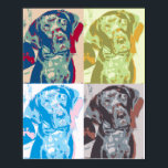Pôster Pop Art Dog<br><div class="desc">Um poster do meu cão Ruger no estilo pop.</div>