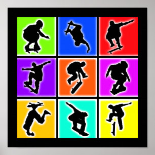 Poster Pop art dos skateres