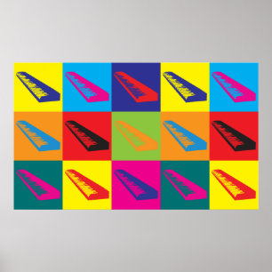 Pôster Pop art dos teclados