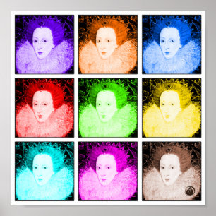 Pôster Pop Art Elizabeth I