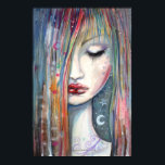 Pôster Pop Art Fantasy Mulher Dormindo<br><div class="desc">"Sono" © Molly Harrison 2012 www.mollyharrisonart.com Da minha cor d'água original e pintura acrílica.</div>