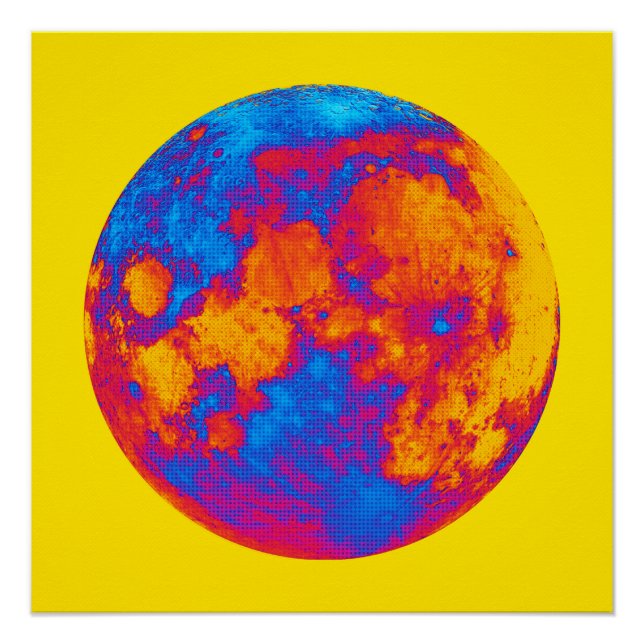 Pôster Pop Art Full Moon (Frente)